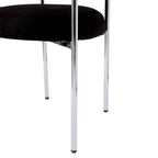 Chaises de salle à manger en tissu noir/blanc/gris avec pieds en métal, lot de 2 ou 4