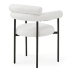 Chaises de salle à manger en tissu noir/blanc/gris avec pieds en métal, lot de 2 ou 4