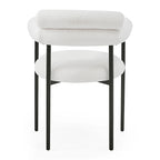 Chaises de salle à manger en tissu noir/blanc/gris avec pieds en métal, lot de 2 ou 4
