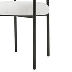 Chaises de salle à manger en tissu noir/blanc/gris avec pieds en métal, lot de 2 ou 4