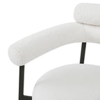 Chaises de salle à manger en tissu noir/blanc/gris avec pieds en métal, lot de 2 ou 4